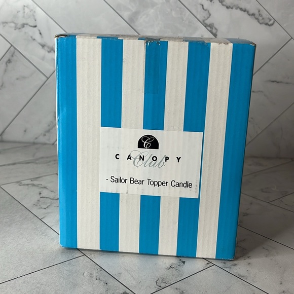 NWT Canopy Club Sailor Bear Candle with Topper Waves Starfish New Box Gift - Picture 7 of 8